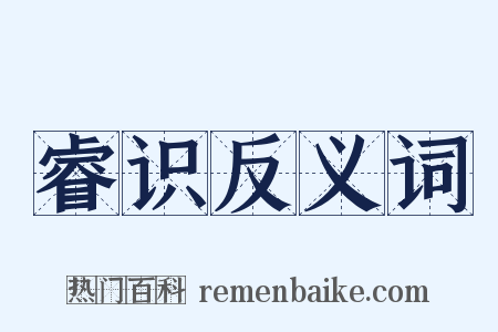 睿识反义词是什么意思的图片